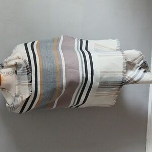 Striped Multicolor Shawl Wrap